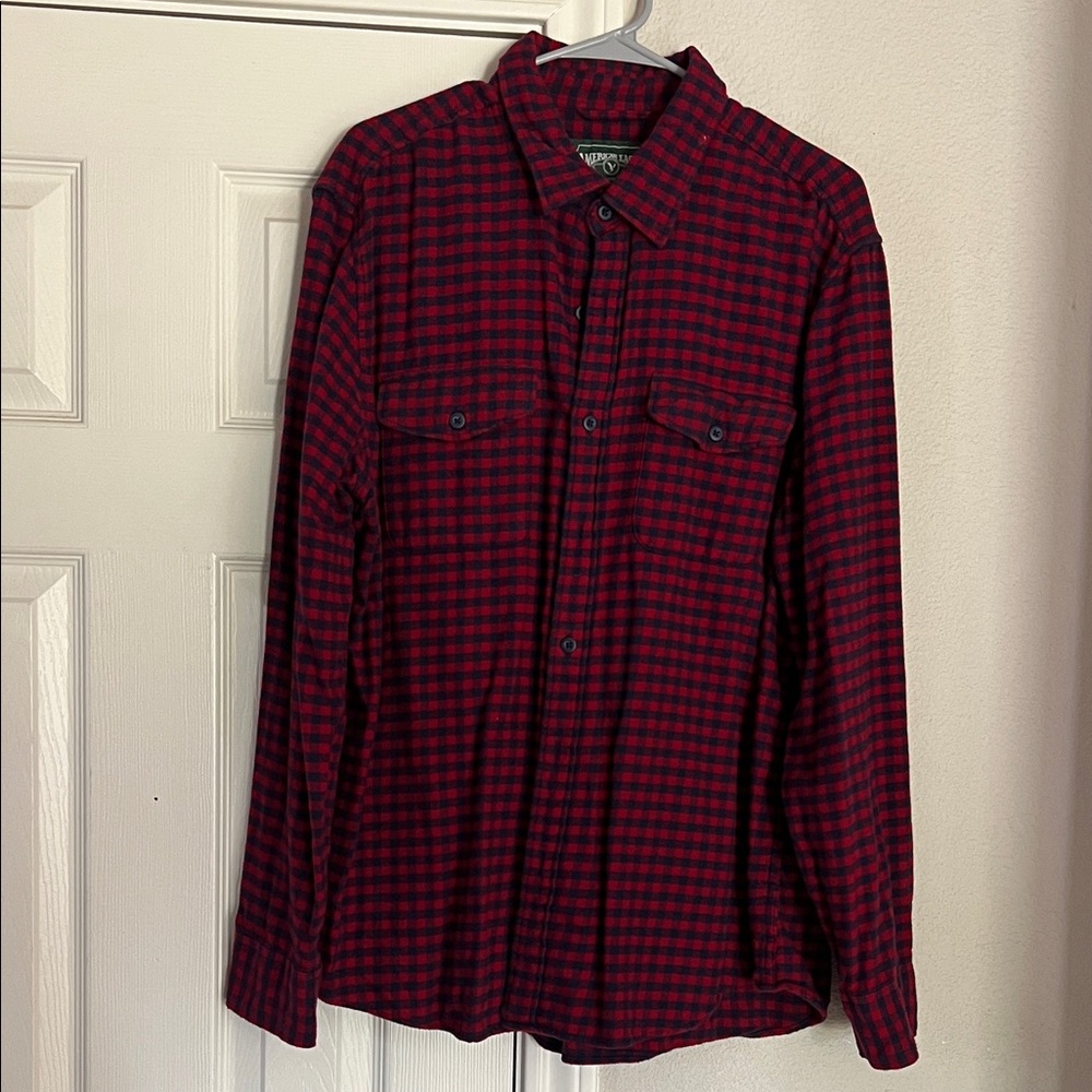 American Eagle Outfitters Red and Blue Checkered Shirt